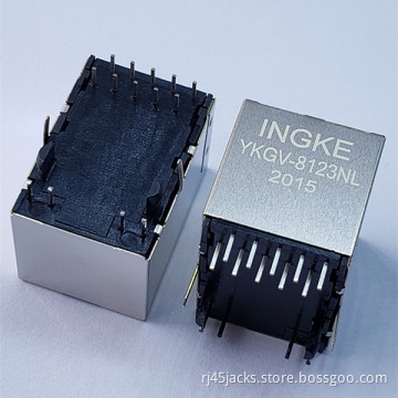 INGKE YKGV-8123NL Direct Substitute JD3-0002NL 1 Port 1000 Base-T Vertical RJ45 Ethernet Connectors